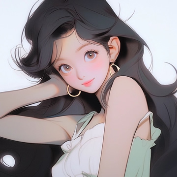 AI绘画动漫美女头像图片