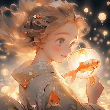 好运锦鲤动漫头像可爱女生图片